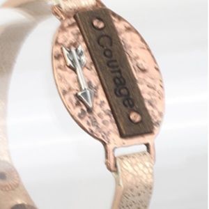 Courage and Arrow Leather Bracelet NWT